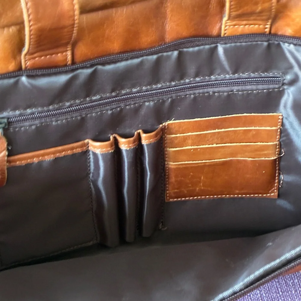 Scraften  Men's Genuine Leather Vintage Briefcase